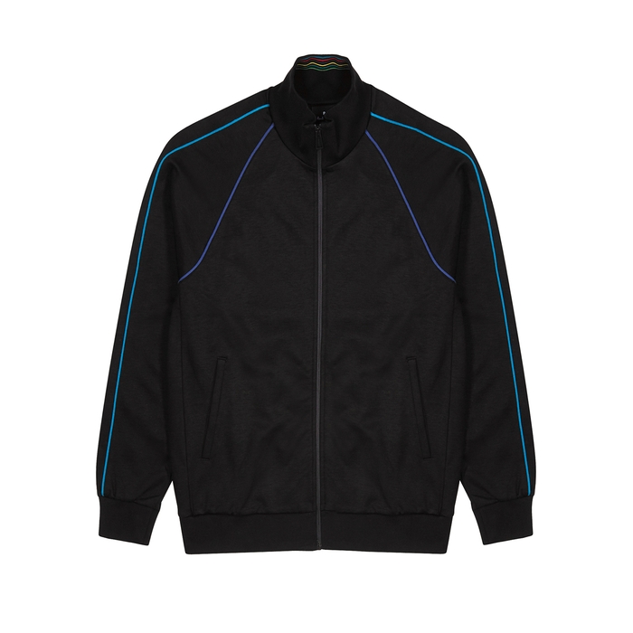 PS Paul Smith Black Striped Cotton-blend Track Jacket