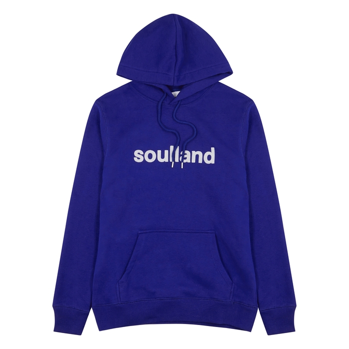 Soulland Googie Blue Hooded Jersey Sweatshirt