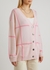 Canggu pink checked cashmere cardigan - CRUSH CASHMERE