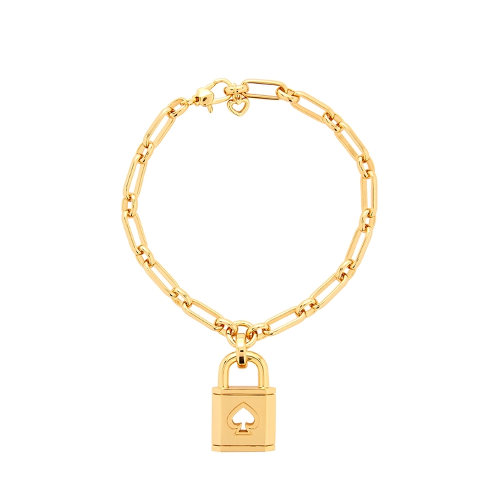 Kate Spade New York Lock And Spade Gold-tone Chain Bracelet