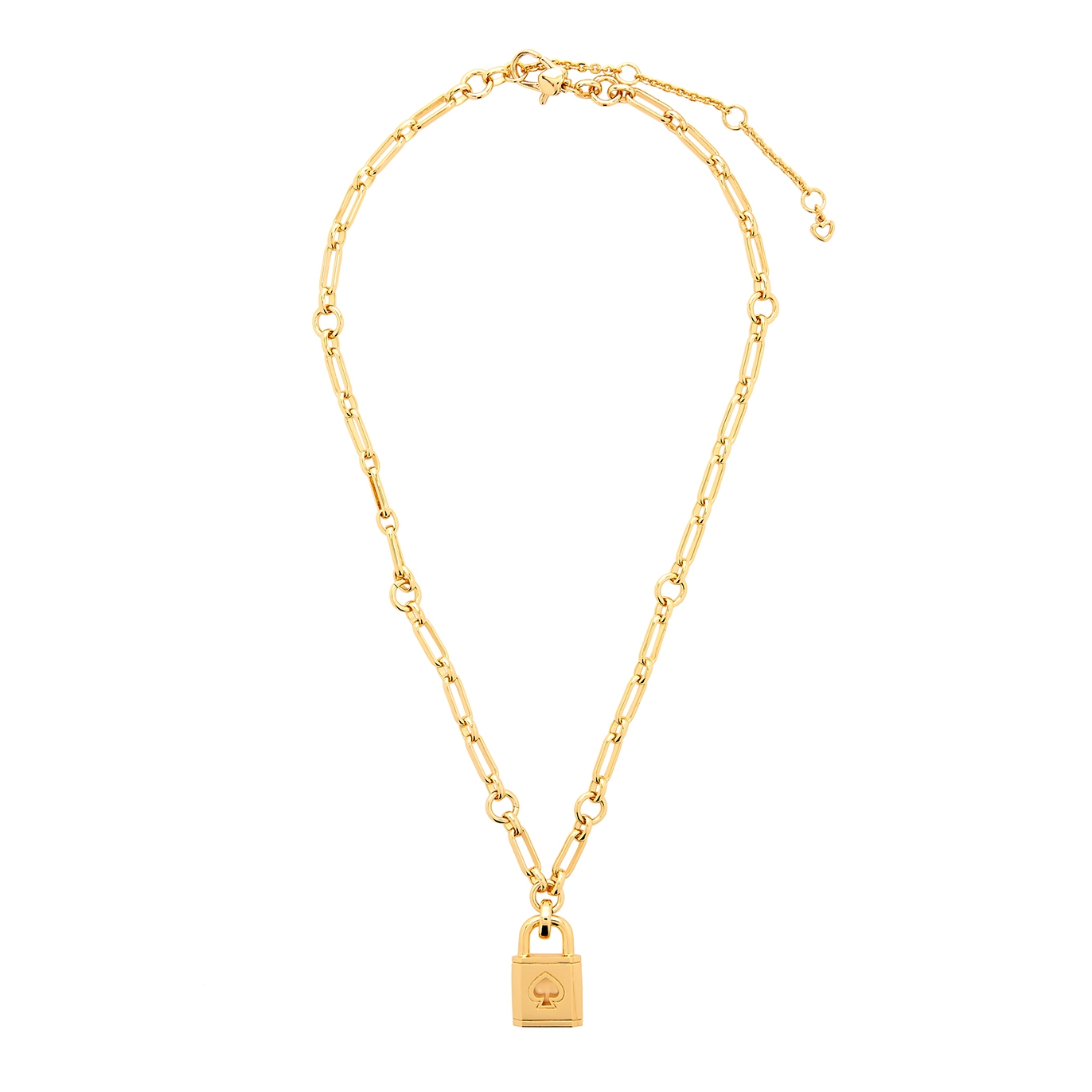 Kate Spade New York lock and spade gold-tone chain necklace
