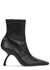Merlin 85 black vegan leather ankle boots - PIFERI