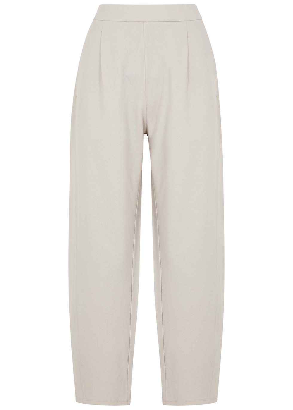 Stone cropped wool trousers