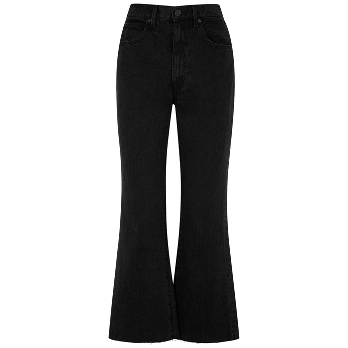 SLVRLAKE Frankie Crop Black Flared Jeans
