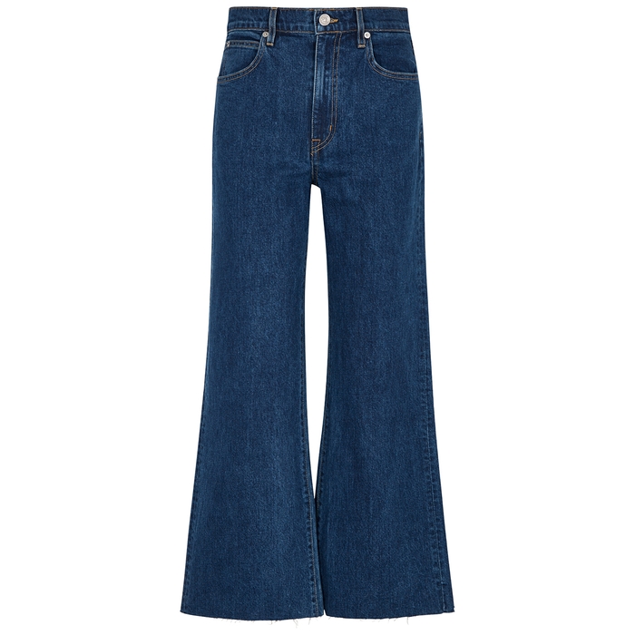 SLVRLAKE Grace Crop Blue Wide-leg Jeans