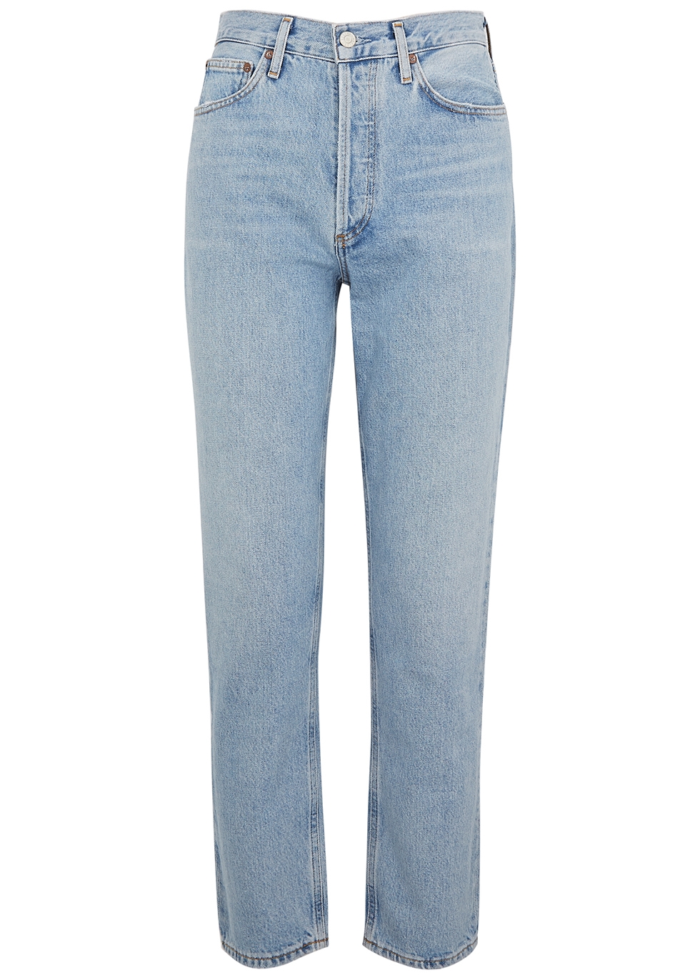 Fen light blue tapered-leg jeans
