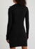 Black ribbed stretch-cotton mini dress - Helmut Lang