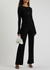 Black flared jersey trousers - Helmut Lang