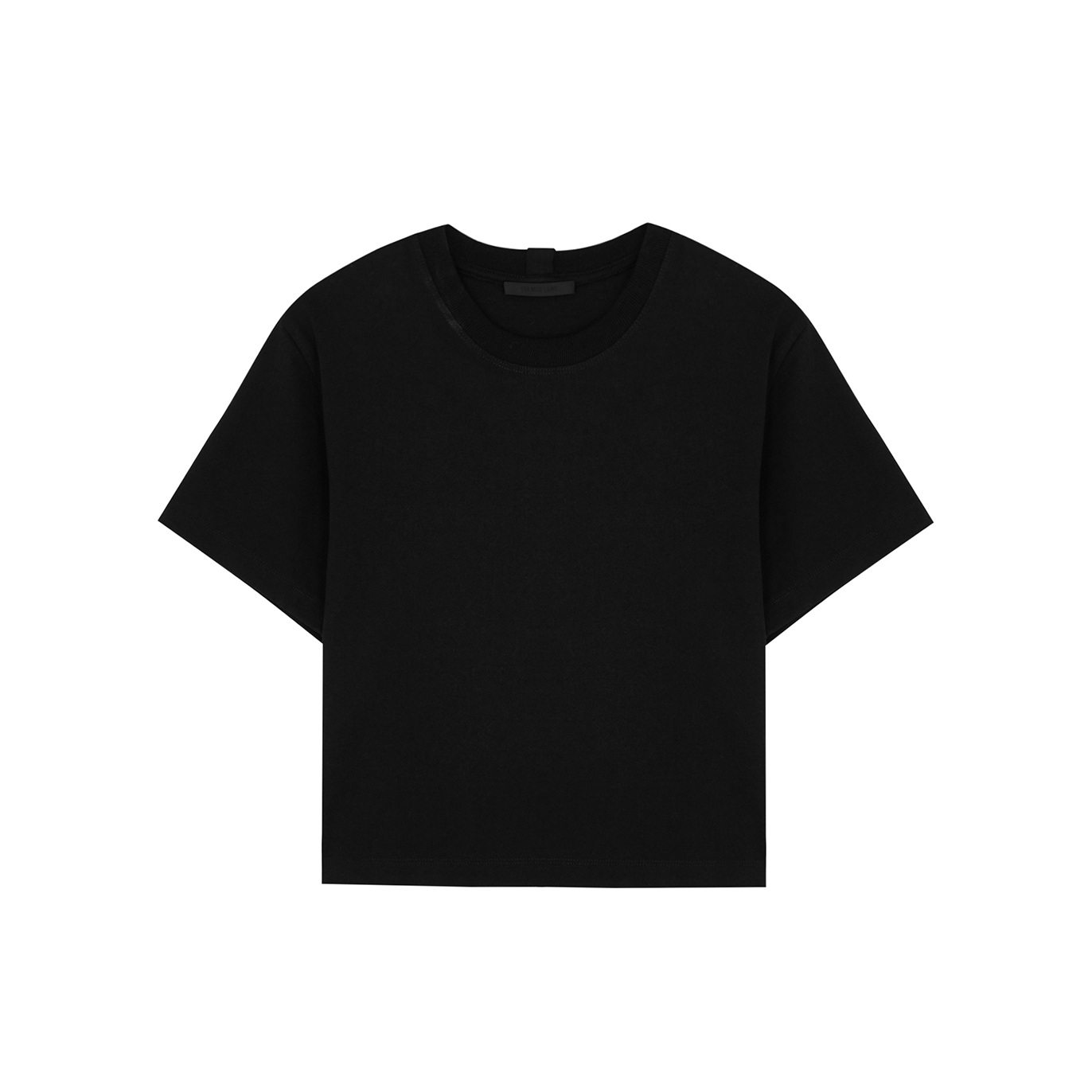 Helmut Lang Black Logo Cropped Cotton T-shirt - XS
