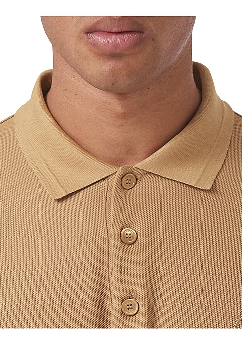 Burberry Long-sleeve monogram motif cotton pique polo shirt - Harvey Nichols