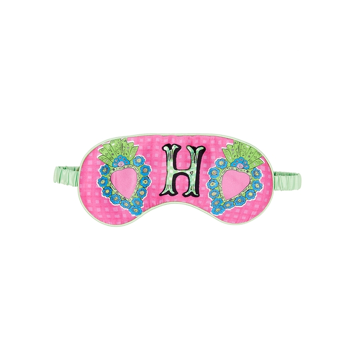 Jessica Russell Flint H Is For Hearts Silk Eye Mask