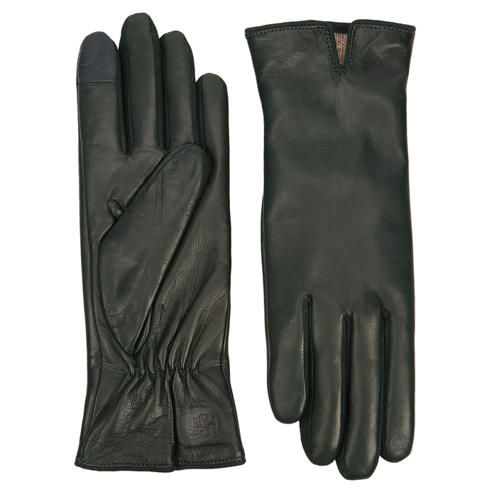Handsome Stockholm Essentials Dark Green Leather Gloves