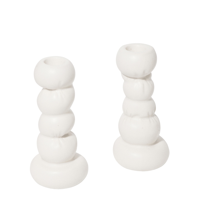 Completedworks B34 Cream Candlesticks - Set Of Two