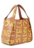 Brown logo faux leather top handle bag - Stella McCartney