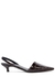 The Slingback dark brown leather mules - Totême