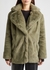 Heather olive faux fur coat - JAKKE