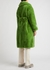Katrina green belted faux fur coat - JAKKE