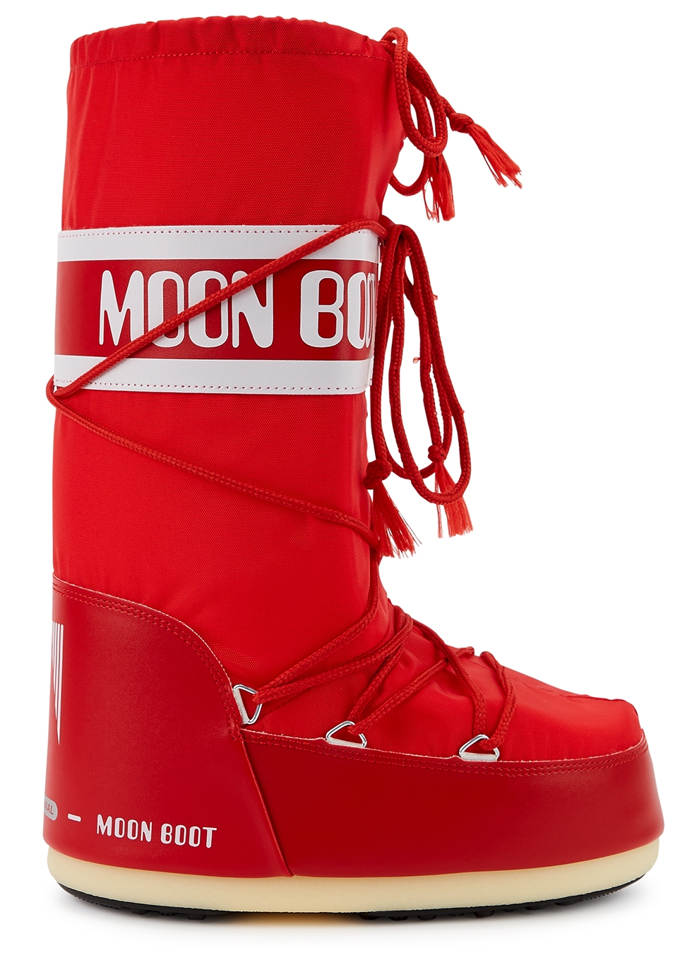 MOON BOOT Icon red padded nylon snow boots - Harvey Nichols