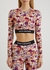 Floral-print cropped stretch-jersey top - Paco Rabanne