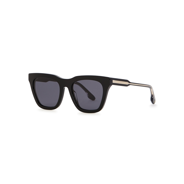 Victoria Beckham Black Square-frame Oversized Sunglasses