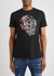 Doodle Skull black printed cotton T-shirt - Alexander McQueen