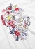 Doodle Skull white printed cotton T-shirt - Alexander McQueen