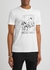 White logo-print cotton T-shirt - Alexander McQueen