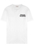 White logo-embroidered cotton T-shirt - Alexander McQueen