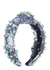 X LoveShackFancy Blue Noir printed embellished headband - Lele Sadoughi