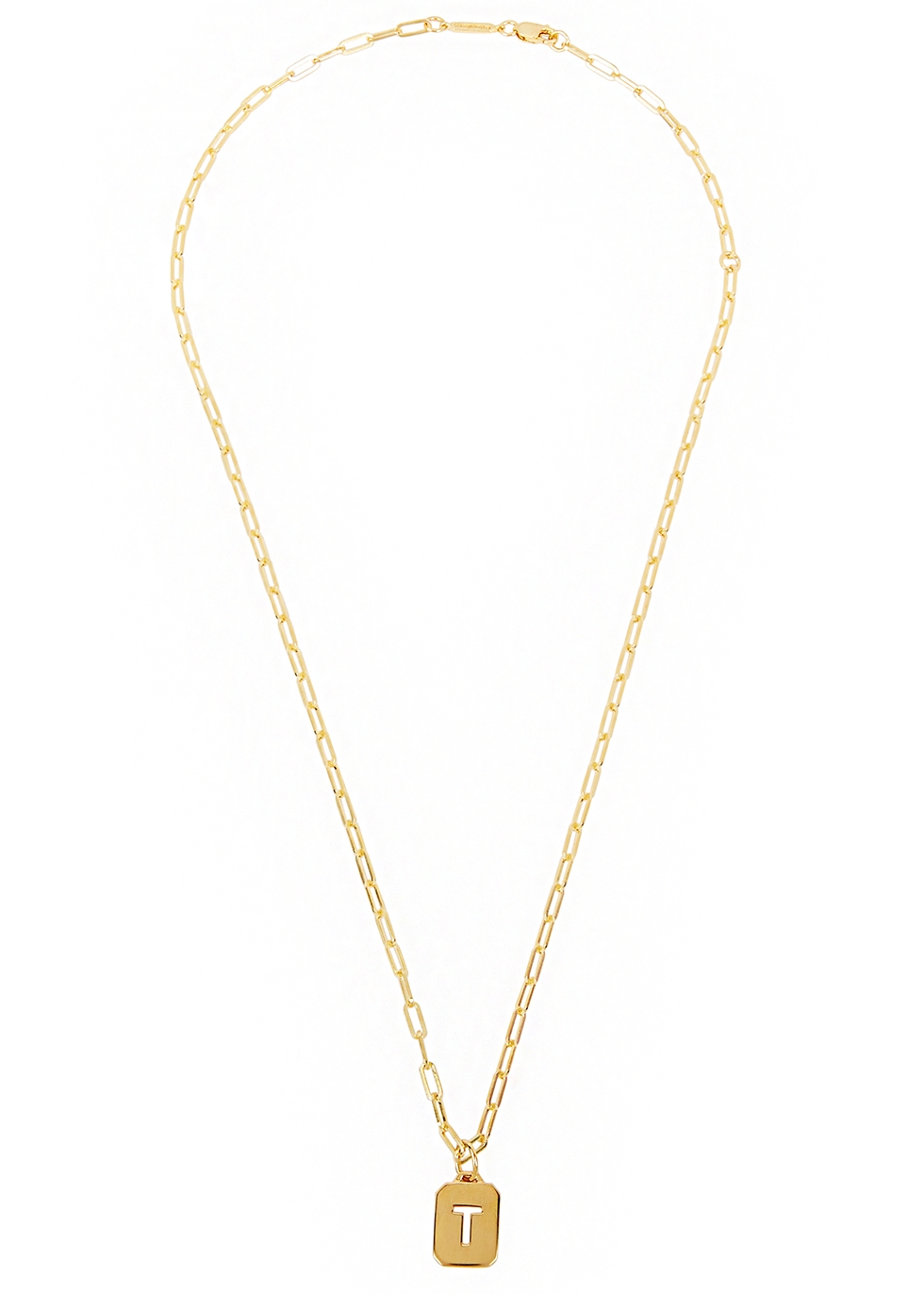 T gold vermeil chain necklace