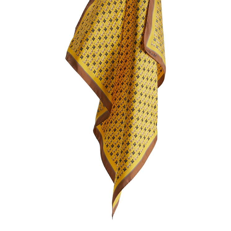 Max Mara Silk Twill Foulard In Yellow | ModeSens