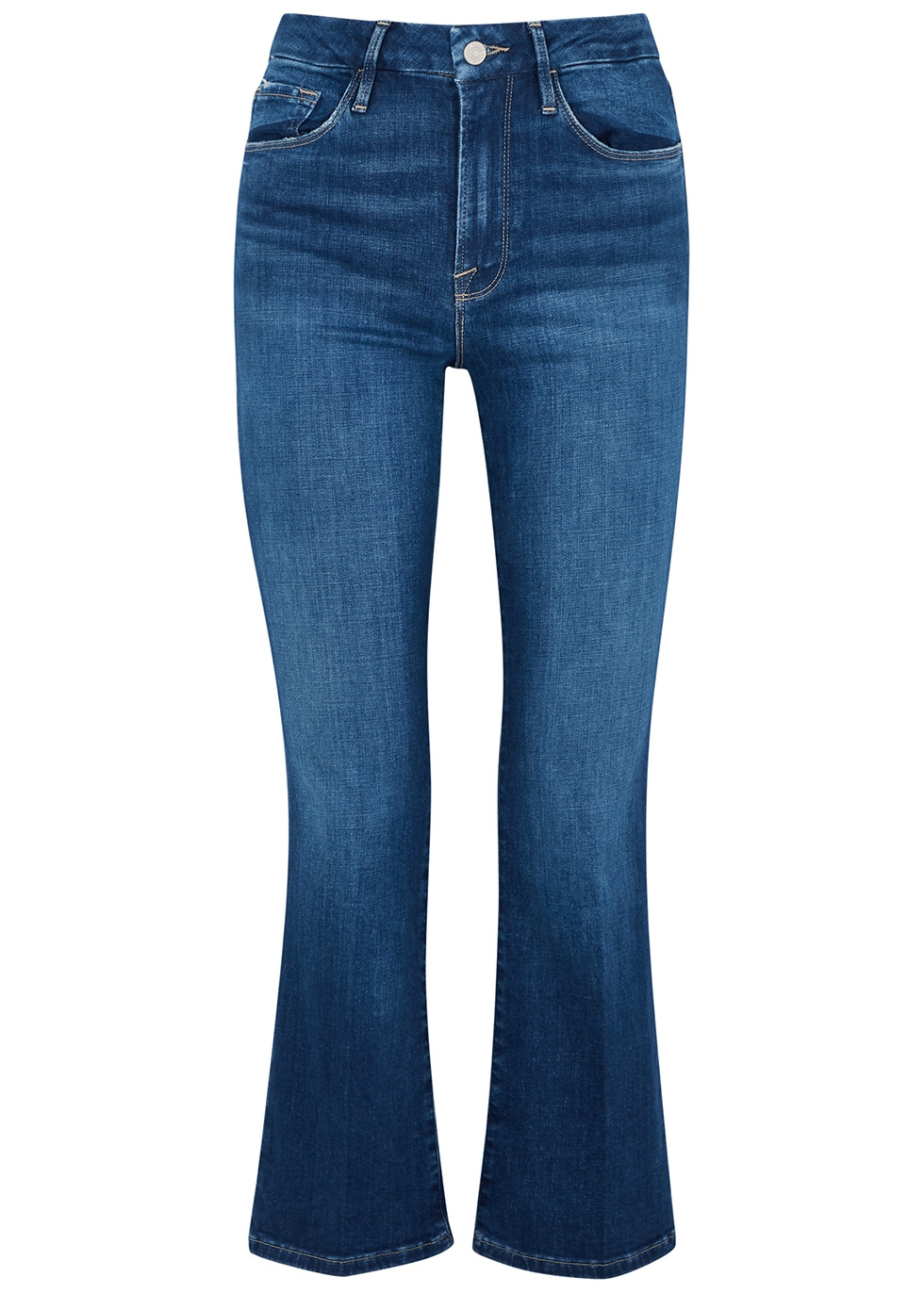 Frame Le Crop Mini Boot dark blue jeans - Harvey Nichols