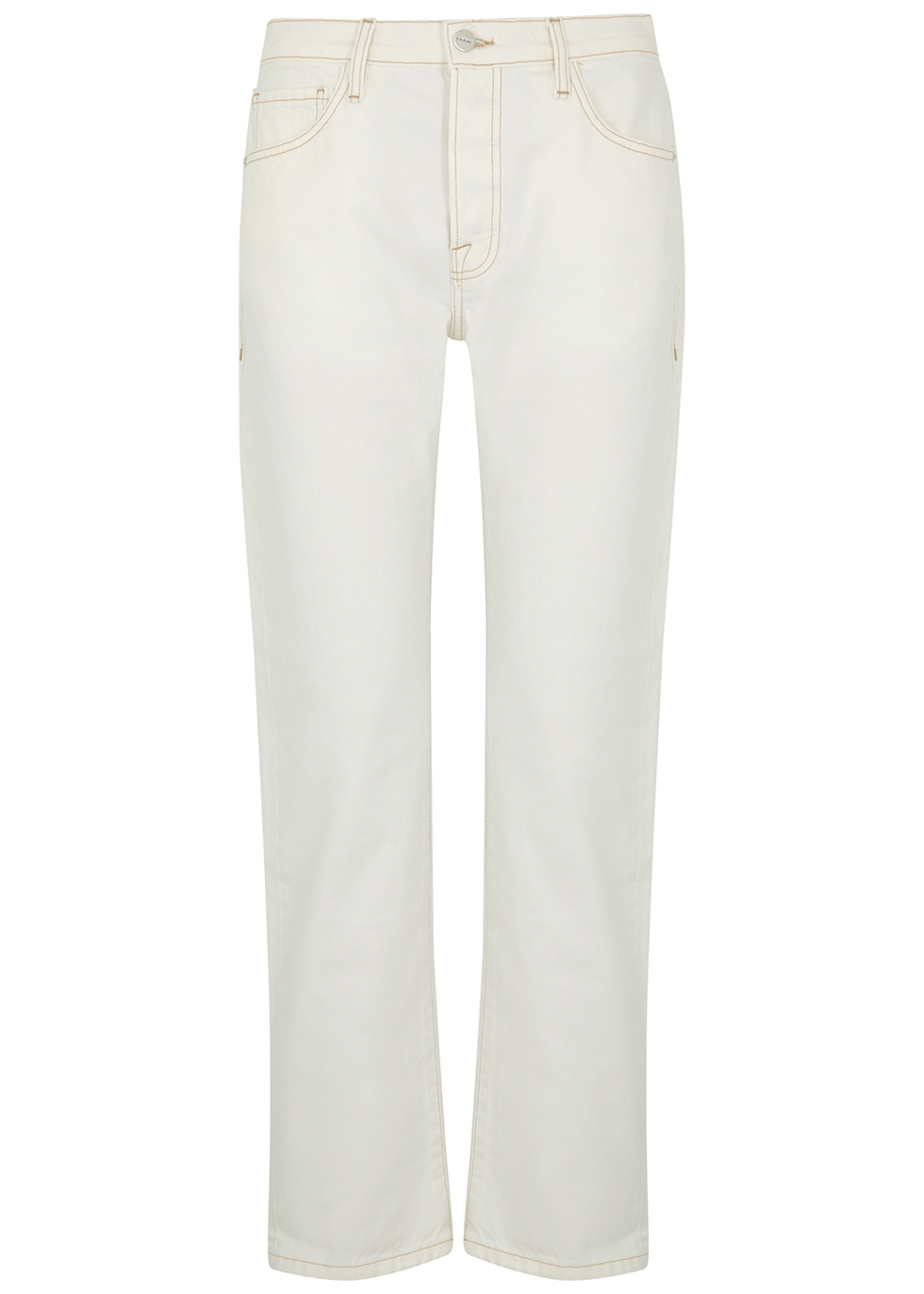 Shop Now For The Le Slouch ecru straight-leg jeans | AccuWeather Shop