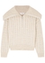 Cream cable-knit half-zip jumper - Frame