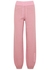 Pink mélange logo wool-blend sweatpants - Kenzo