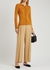 Thalie orange fine-knit wool top - Nanushka