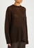 Dofia brown open-knit cashmere jumper - THE ROW