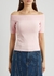 Light pink off-the-shoulder knitted top - Alexander McQueen
