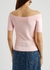 Light pink off-the-shoulder knitted top - Alexander McQueen