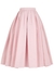 Light pink pleated faille midi skirt - Alexander McQueen