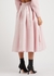 Light pink pleated faille midi skirt - Alexander McQueen