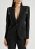 Black zip-embellished crepe blazer - Alexander McQueen