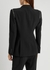 Black zip-embellished crepe blazer - Alexander McQueen