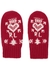 Red intarsia cotton-blend mittens - Polo Ralph Lauren