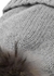 Grey pompom cashmere beanie - Inverni