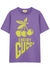 Purple printed cotton T-shirt - Gucci