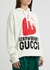 Off-white printed hooded cotton sweatshirt - Gucci