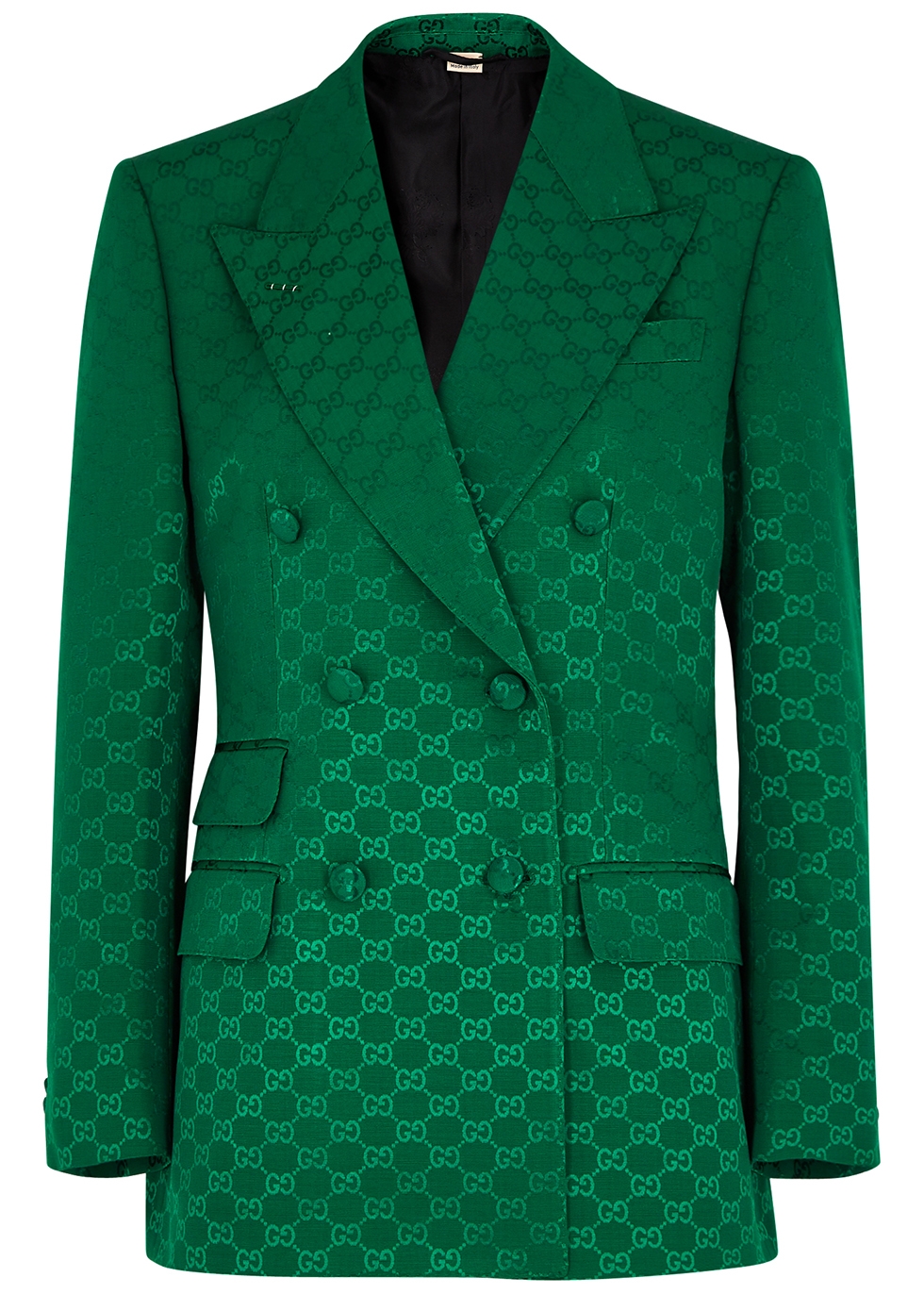 Gucci Green GG-monogram jacquard blazer - Harvey Nichols