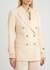Cream double-breasted mohair-blend blazer - Gucci