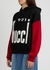 Black printed hooded cotton sweatshirt - Gucci
